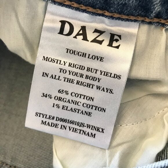 NWT Daze Denim Smarty Pants High Rise Jeans Womens 25 Blue Denim Straight NEW - Picture 8 of 12